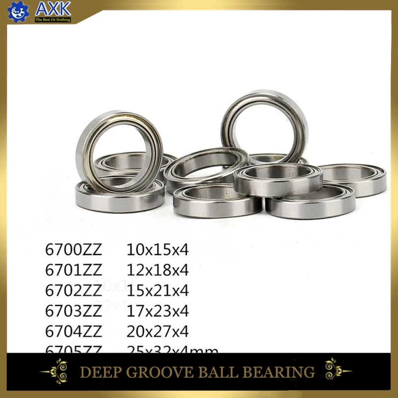 Подшипники 6700ZZ 6701ZZ 6702ZZ 6703ZZ 6704ZZ 6705ZZ тонкие радиальные шарикоподшипники для