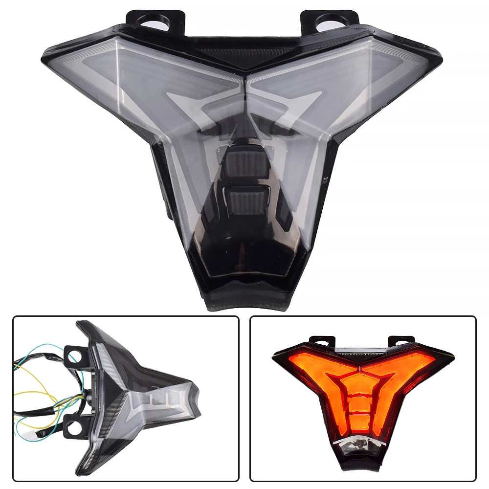Cветодиодные задние фары мотоцикла Мото поворотные Сигнальные огни для Kawasaki Z1000 Ninja ZX10R- задняя фара мотоцикла аксессуары - Цвет: Red