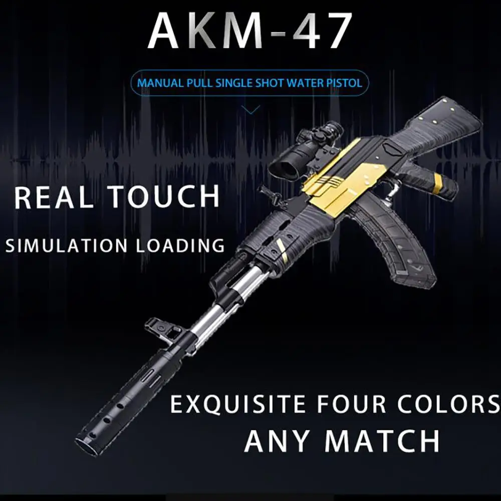 Штурмовая АВТОМАТИЧЕСКАЯ ВИНТОВКА AKM игрушечный пистолет AK 47 водяная пуля