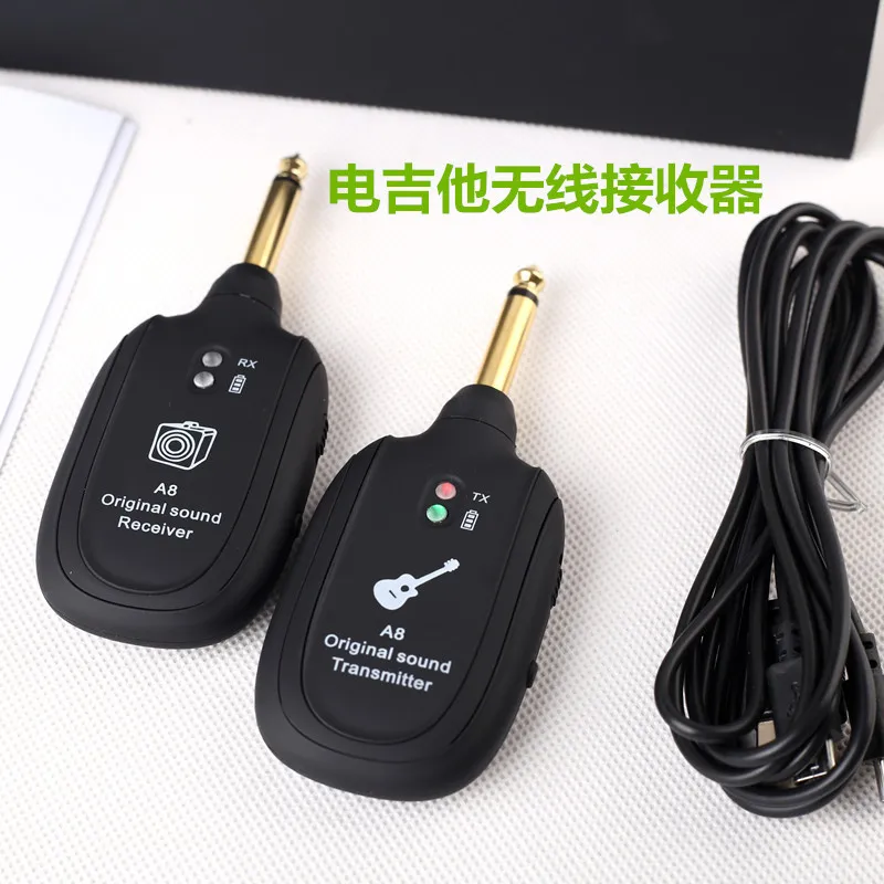 

Guitar Wireless Transmission System Electric Guitar Wireless Vibration Pickup Wireless Transceiver A8 Guitar Wireless Arrival