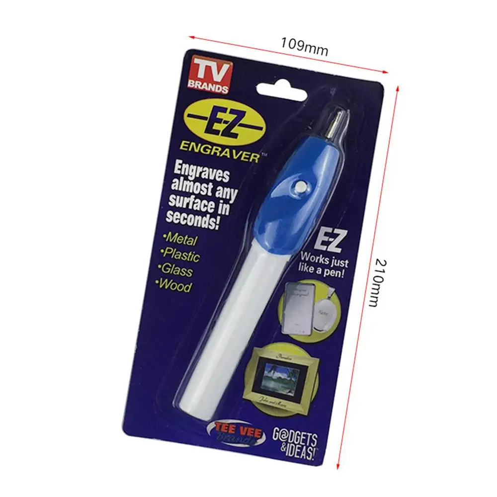 Electric Engraving Pen Jewelry Engraver DIY Craft Wood Glass Metal Engraving Tool 40FM19