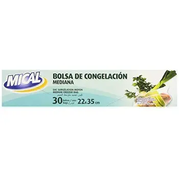 

Mical - Bolsa de congelación mediana - 22 x 35 cm - 30 unidades - [Pack de 8]