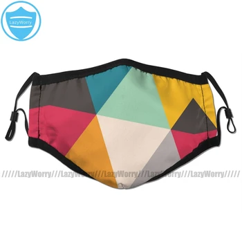 

Geometric Mouth Face Mask Triangles 2012 Facial Mask Funny Fashion with 2 Filters for Adult