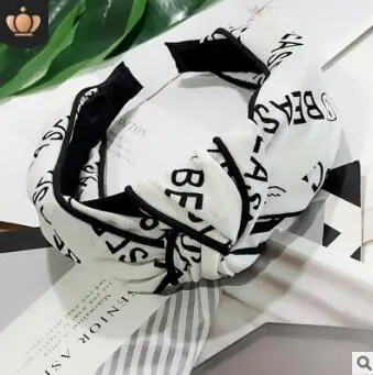 36 шт/лот DIY мульти простые ткани головная повязка буквы улыбающееся лицо галстук узел повязка для волос Инструменты для укладки аксессуар HA950