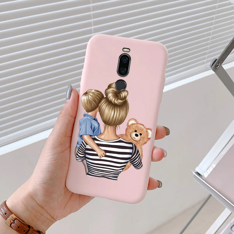 meizu cover For Meizu Note 8 Case Mother And Daughter Phone Cover For Meizu Note 9 Shell Painted Silicone Phone Protection Cover cases for meizu belt Cases For Meizu