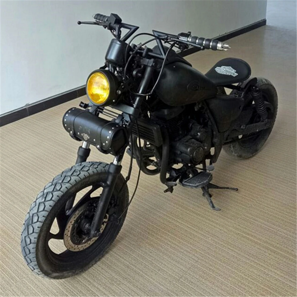 Винтажный мотоциклетный руль 22 мм 7/8 дюйма для Кафе Racer Cruiser Bobber Chopper Tracker Ручка Бар