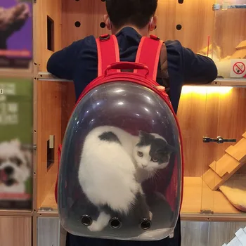 

Beautiful Breathable Portable Pet Carrier Bag Outdoor Travel Puppy Cat Bag Transparent Space Pet Backpack Capsule