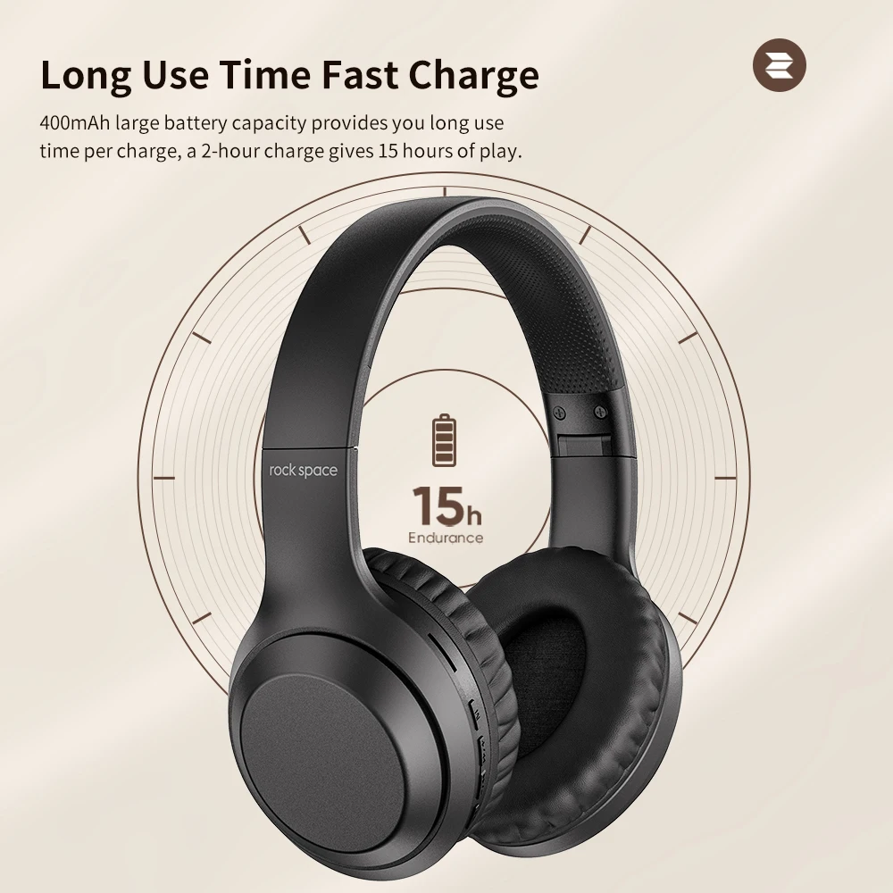 ROCK Bluetooth 5.0 Wireless Headset 