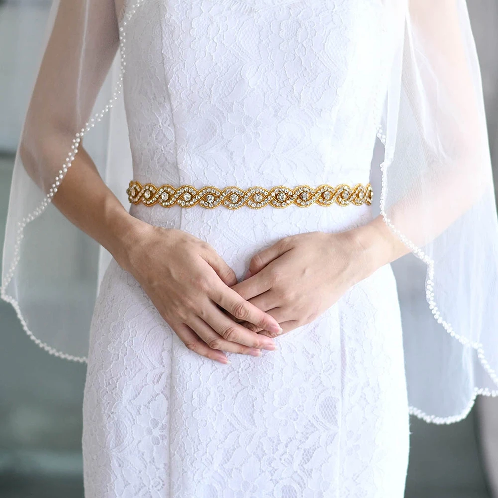 Cinturón de diamantes hecho a mano, banda con cinturones con estrás vestido Formal, cinturón de novia, boda - AliExpress Bodas y