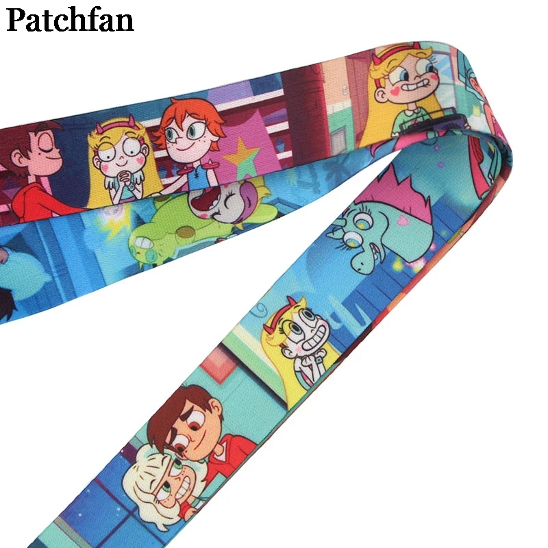 Patchfan Star vs the Force of Evil ID пропуск карты значок мультфильм шеи ремни гимнастические брелоки для мобильного телефона USB держатель шнурок веб-сайт A2325