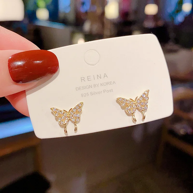 Серебряная игла S925 изысканная простая маленькая искусственная кожа изящный