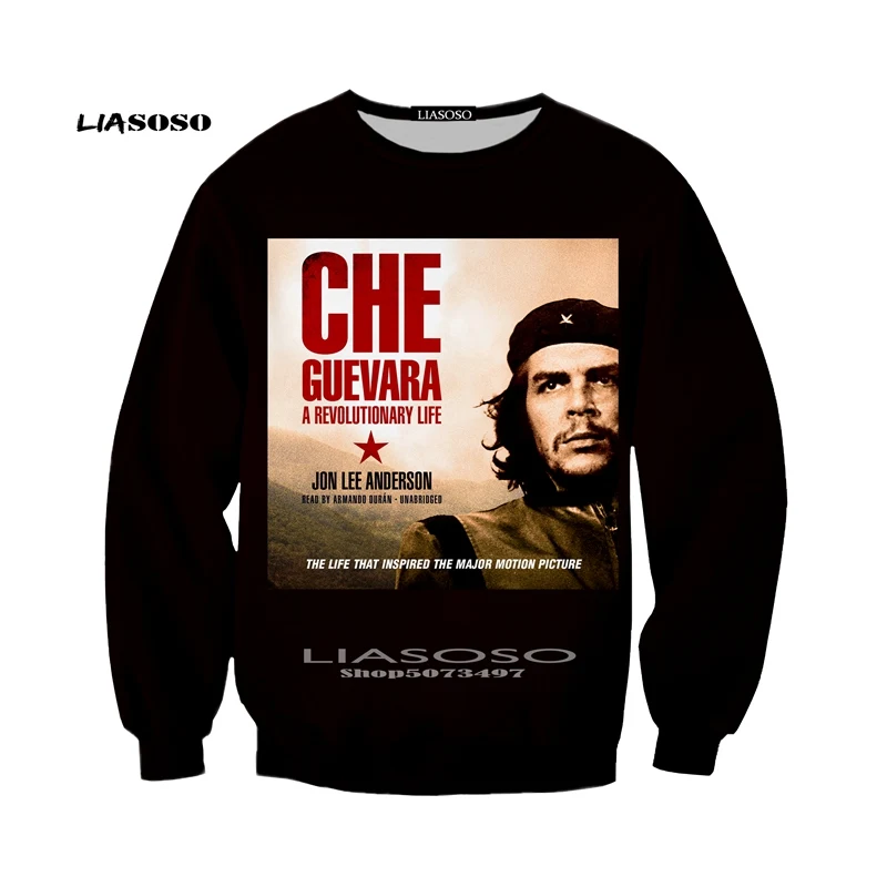 5 Liasoso, осенняя мода, мужская и женская толстовка, 3D принт, Che Guevara, толстовка с капюшоном, аниме, Harajuku, унисекс, длинный рукав, Повседневный, Забавный пуловер - Цвет: 5