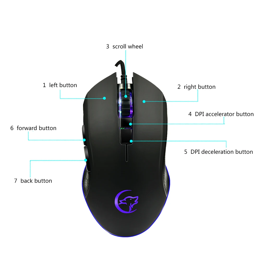Новое поступление G812 красочные “дышащими” световыми индикаторами 800/1200/1600/2400 точек/дюйм ПК оптический провод игровые Мышь