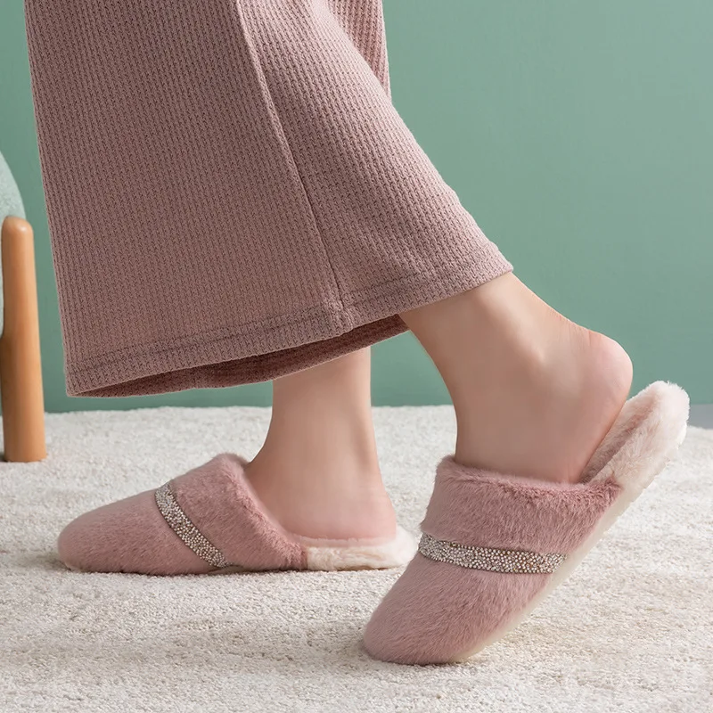 

Park West New Style Home Women's Autumn & Winter Plush Slipper Couples Household Indoor Warm Cotton Slippers