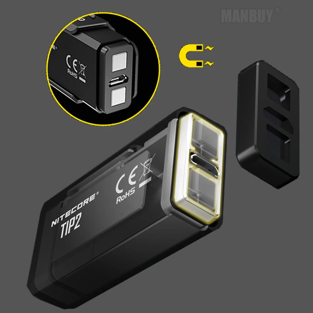 100% оригинал NITECORE TIP2 + USB кабель для зарядки многоцелевой зажим 2x CREE светодиодный
