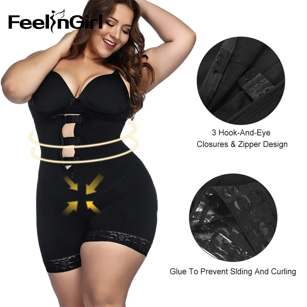 FeelinGirl размера плюс XS-6XL, Корректирующее белье, Утягивающие трусы, моделирующие лямки, Корректирующее белье, женское боди