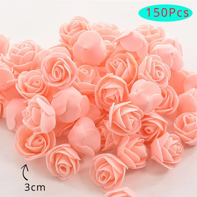 150pcs flowers-F 1 шт., пенополистирол, пенопласт, белый медведь, форма, искусственный цветок, голова розы, медведь, подарки на день Святого Валентина, вечерние, свадебные украшения - Цвет: 150pcs flowers-F
