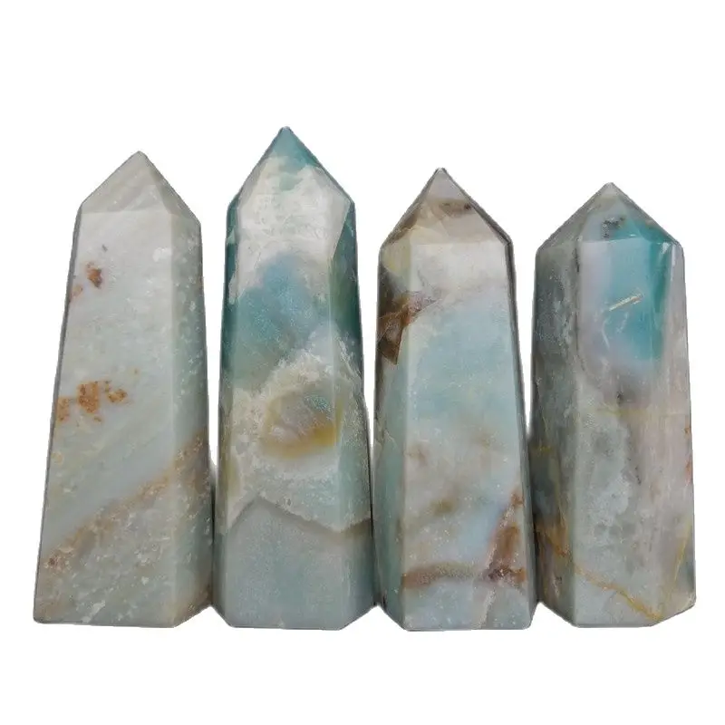 Природный Карибский Кальцит Кварцевый Кристалл точка синий арагонит одиночный