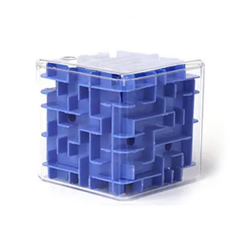 

3D Three-Dimensional Maze Square Ball Cube Puzzle Toy Hand Game Case Box Fun Brain Game Challenge Fidget Educational Toy for Kid