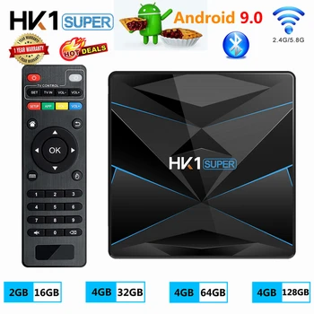 

HK1 SUPER Android 9.0 TV Box RK3318 Media Player 2.4G 5G WiFi Bluetooth 4.0 4K HD Smart Set Top Box EU Plug