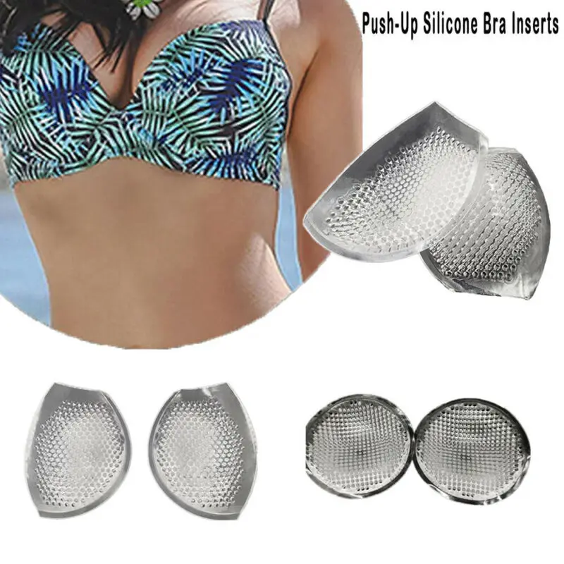 1 пара, мягкое бикини, бюстгальтер, вставка, дышащий, бесследный, искусственный прозрачный, пуш-ап, силиконовый бюстгальтер, вставки, круглые бюстгальтеры, прокладки, усилители