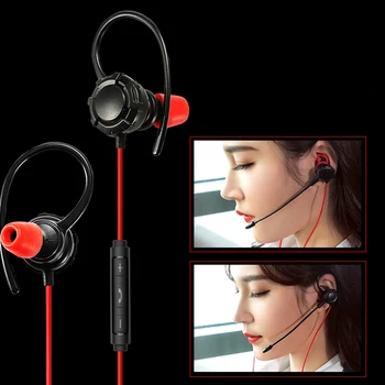 

3.5mm Port In-ear Earphone Phone Line Contro Detachable Microphone Gaming Wired Headset Ear Tips