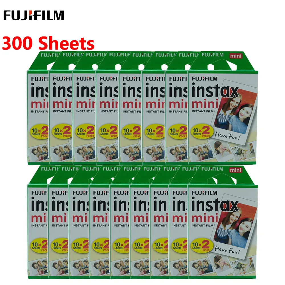 300 Sheets Пленка Fujifilm Instax Mini 10 20 40 60 80 100 200 300 листов для FUJI Instant Photo camera Mini 9 Mini 8 7s 70 90 - Цвет: 300 Sheets