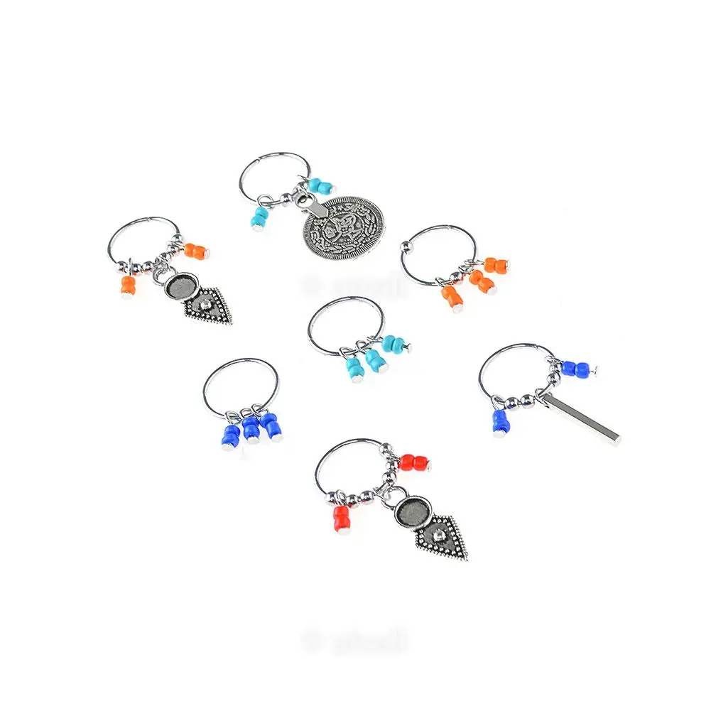 7/8 шт./набор кольца для волос с подвеской бусиной|beaded hair accessories|coins accessorieshair charms |