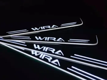 

Express delivery led door sill plate strip welcome light threshold guard protectors for Proton wira