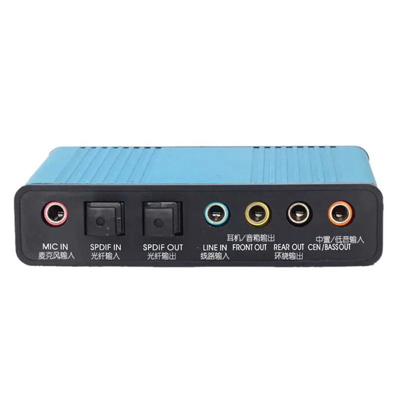 Audio Adapter External Sound Card 5 1 USB to 3 5mm Headphone Stereo Microphone 95AD