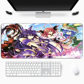 

DATE A LIVE Anime Mouse Pad Gamer Large Sexy Girl Keyboard Pad Custom Tokisaki Kurumi Rubber Gaming Mousepad Computer Desk Mat