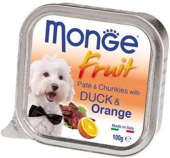 

MONGE MONGE DOG FRUIT for adult dogs and duck pate with orange 100g