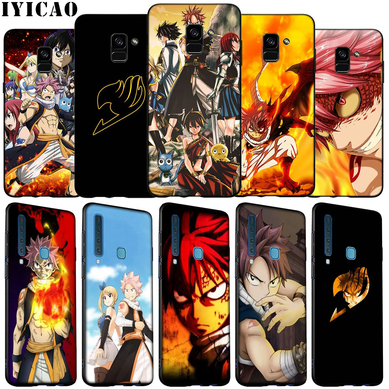 Fairy Tail Anime Cartoon Soft Phone Case for Samsung Galaxy A51 A71 A81 A91 A41 A21 A11 A01 A2 Core J8 J7 J6 J4 Plus Prime 2018 |