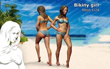 

New Unassembled 1/24 summer girl stand new Resin Figure Unpainted Model Kit