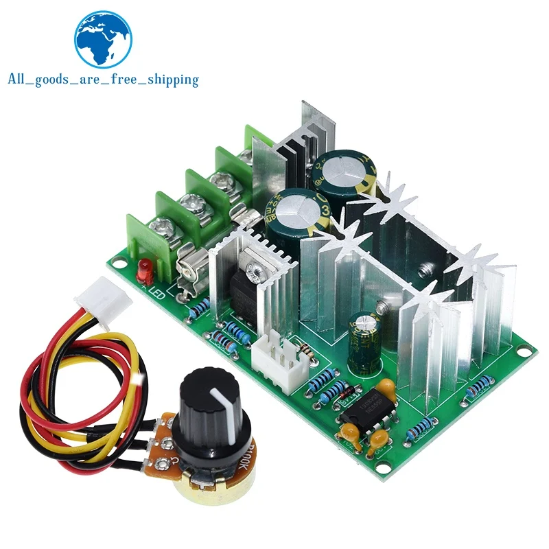 DC10-60V Motor Speed Control PWM Motor Speed Controller Switch 20A Current Voltage regulator High Power Drive Module dc motor speed controller electric motor speed controller motor speed controller voltage regulator