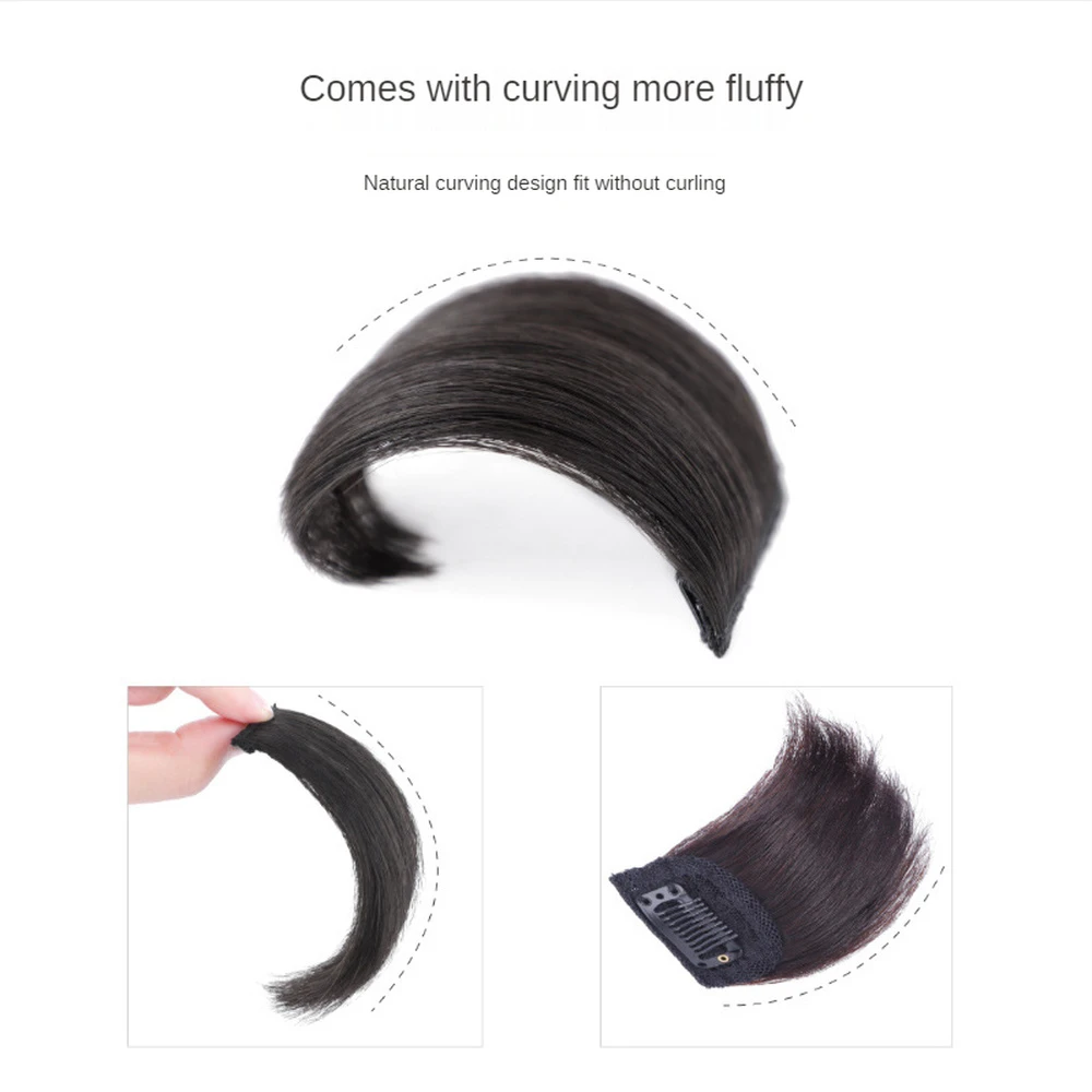 Hair Bun Clip False Bangs Synthetic Pads In One Piece Invisable Seamless Lining of Natural Cover Top Hairpiece Accessories Tools
