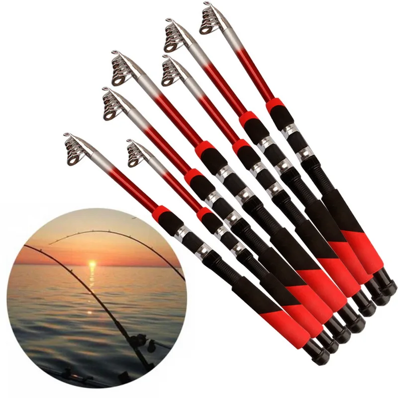 

1.8/2.1/2.4/2.7/3.0/3.6/4.5M Portable Telescopic Fishing Rod Glass Fiber Fishing Pole Travel Ultralight Sea Fishing Spinning Rod