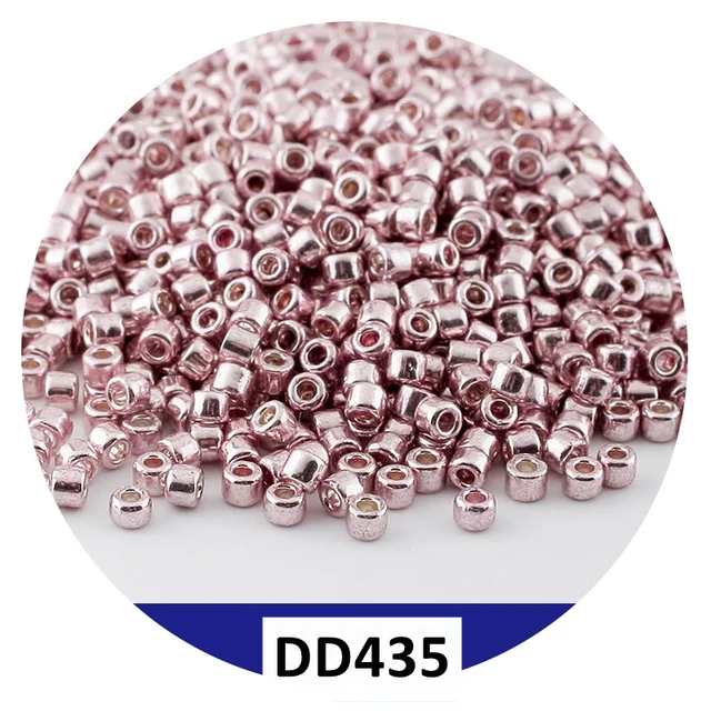 600Pcs 2mm Miyuki Delica Beads Japan Bronze Glass Beads Bohemia Style Metallic Seedbeads For DIY Jewelry Making Bracele Earring DD435 Lila Pink