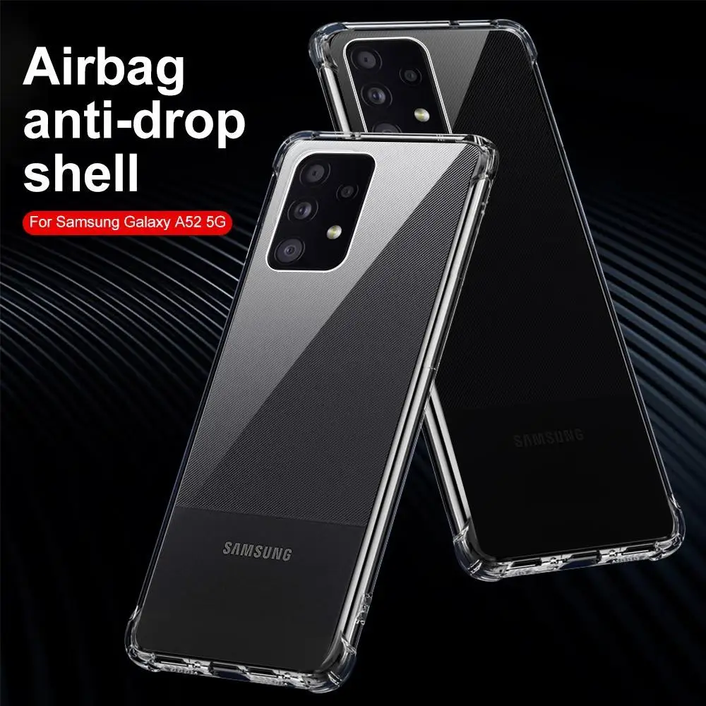 Прозрачный противоударный чехол из ТПУ для Samsung Galaxy A02 M02 A02S A52 S21 силиконовый с
