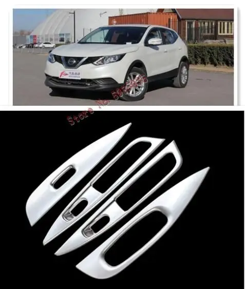ABS chrome trim car inner window button armrest decoration cover for Nissan Qashqai j11 Car Styling Accessories 2018 2016 2017 | Автомобили