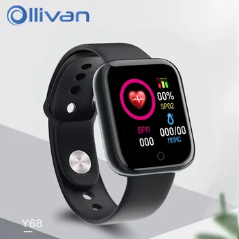 

Y68 Bluetooth Waterproof Digital Smart Watches Men Women Kids Smart Watches Heart Rate Blood Pressure Monitoring For Android IOS