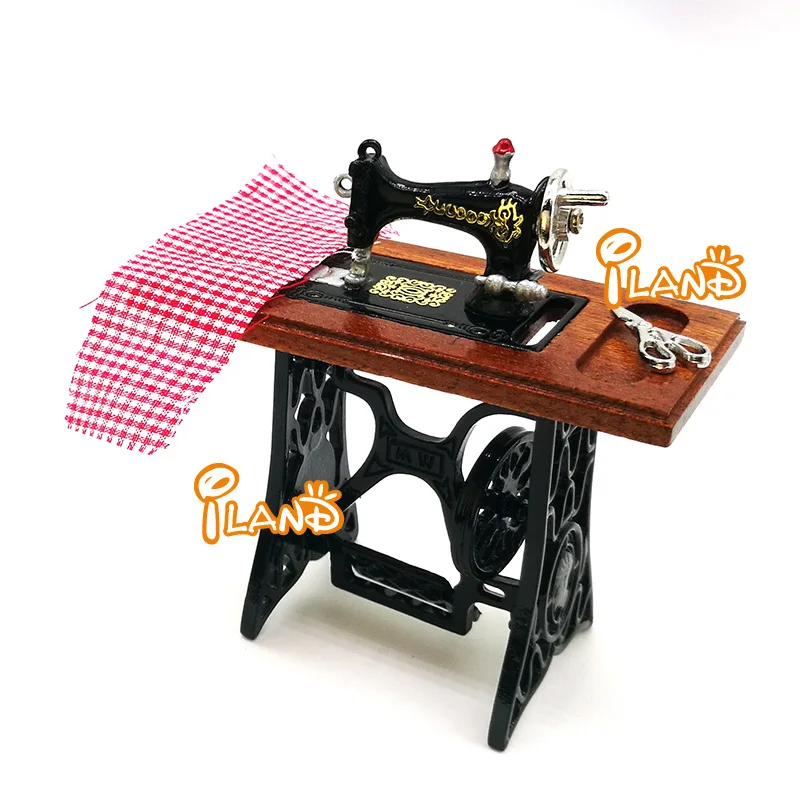 

12 Points Dollhouse Dollhouse Mini Sewing Furniture Model Sewing Machine