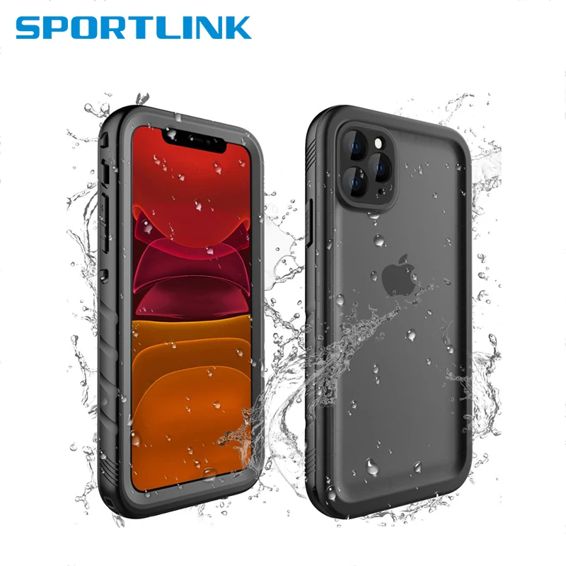 Водонепроницаемый чехол для iPhone 11 Pro Max полноразмерный Встроенный протектор