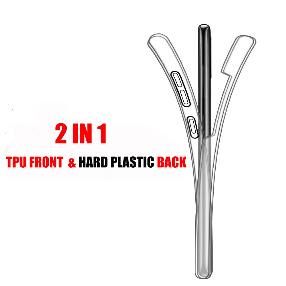 360 Double Full Shockproof phone Case for Xiaomi Note 10 Pro Lite A1 A2 A3 5X 6X 8 9 10 CC9E Lite Pro F1 9T Pro Clear Cover Case