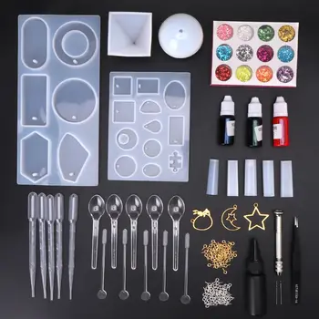 

Resin Casting Molds Epoxy Handicraft Kit Silicone Mold Making Jewelry Pendant Necklace Mould Craft DIY Set Handmade