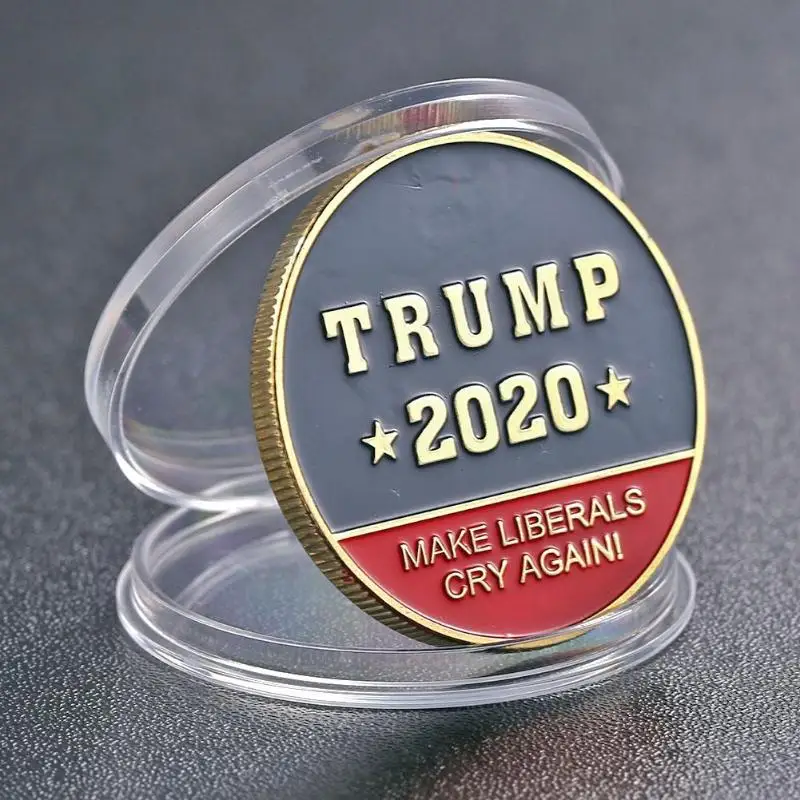 Трамп позолоченная памятная монета прочная и устойчивая к сжиманию прочная сувенирная металлическая антикварная коллекция художественные подарки
