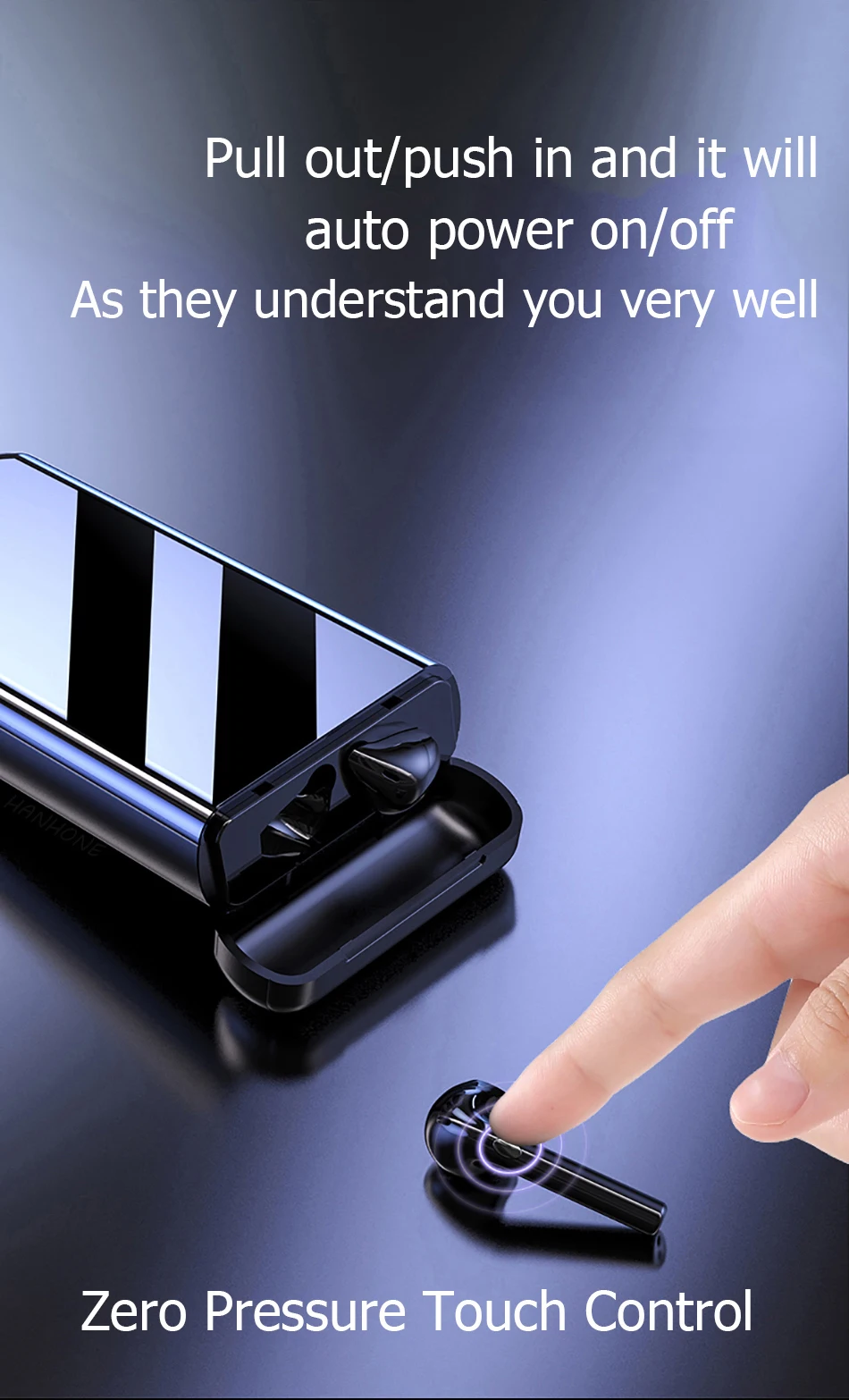 Power Bank 20000mAh Charging USB PoverBank External Battery Charger With Bluetooth earphone 5.0 For iPhone Xiaomi Huawei Samsung