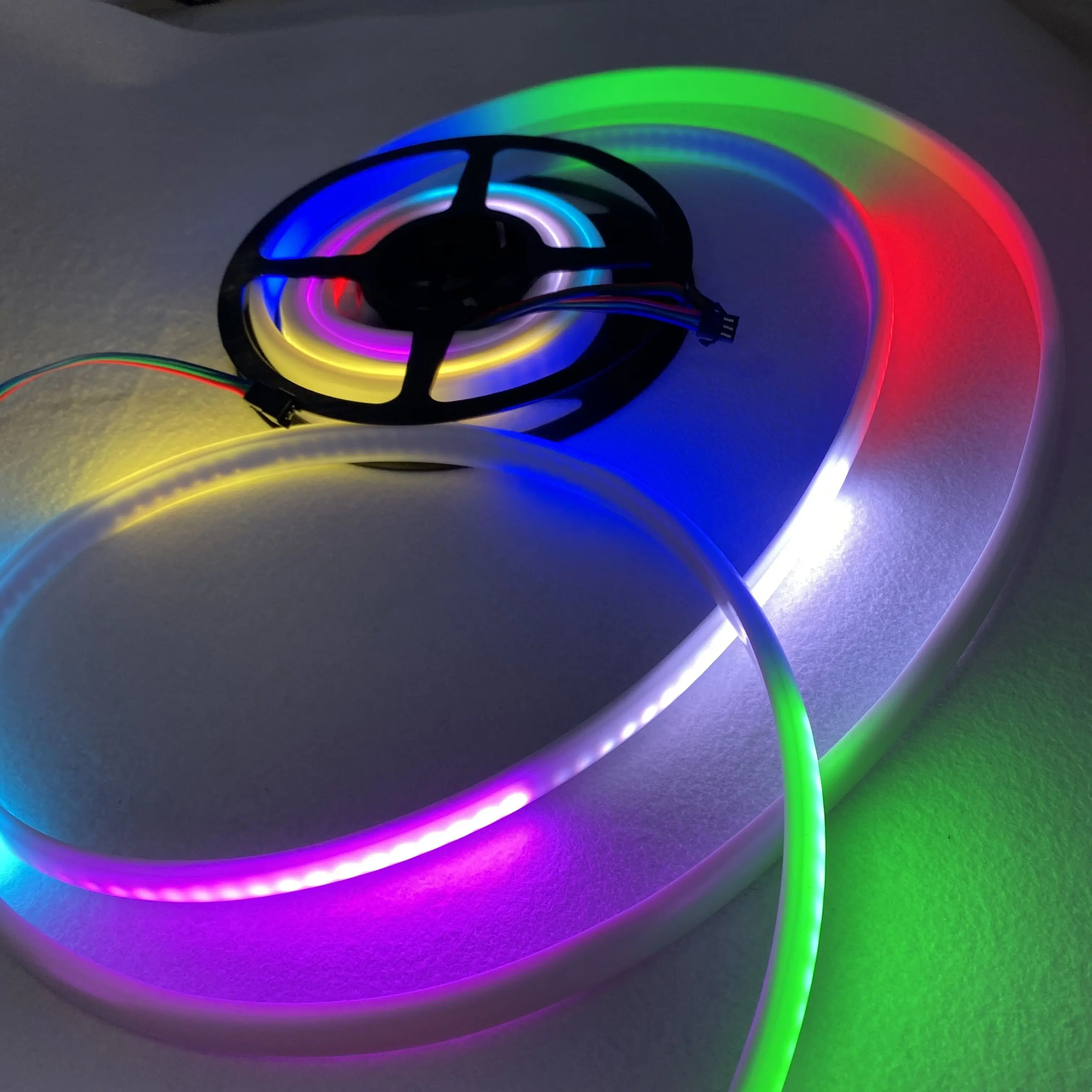 WS2815 DC12V 144 светодиодный s/m; 2 м/компл.; прибор приемно-полноцветный RGB 5050 светодиодный пиксель полосы; из водонепроницаемого материала в молочная труба