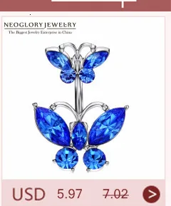 Neoglory Стразы для пирсинга пупка кольца для женщин пирсинг для пупка Nombril Ombligo пупка модные ювелирные изделия бренд