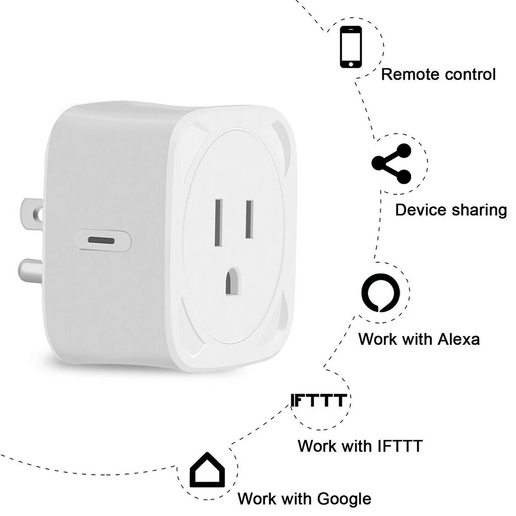 WiFi Smart Plug Switch настенная розетка смартфон приложение дистанционное управление синхронизации Funtion US Plug